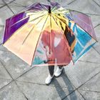 Guarda-chuvas plásticos da chuva do espaço livre do cabo do metal, punho plástico do guarda-chuva transparente da chuva fornecedor