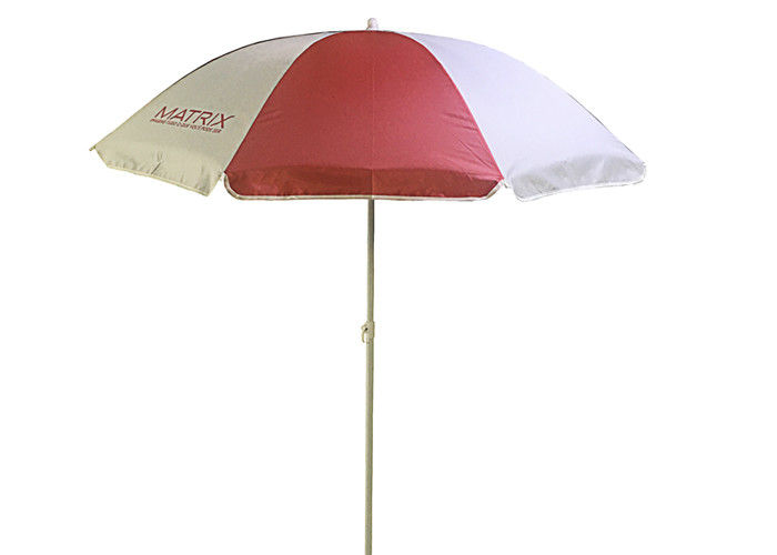 Tela portátil personalizada do poliéster dos reforços do guarda-chuva de praia 3.00mm do projeto do logotipo fornecedor