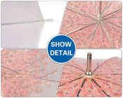 33 polegadas de guarda-chuvas plásticos claros da chuva 97cm operam-se lisamente facilmente fornecedor