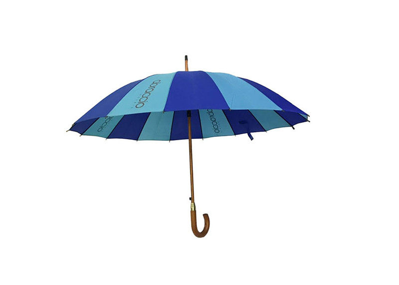Guarda-chuva de madeira da vara da forma de J, eixo de madeira do preto do punho do guarda-chuva de Raines fornecedor